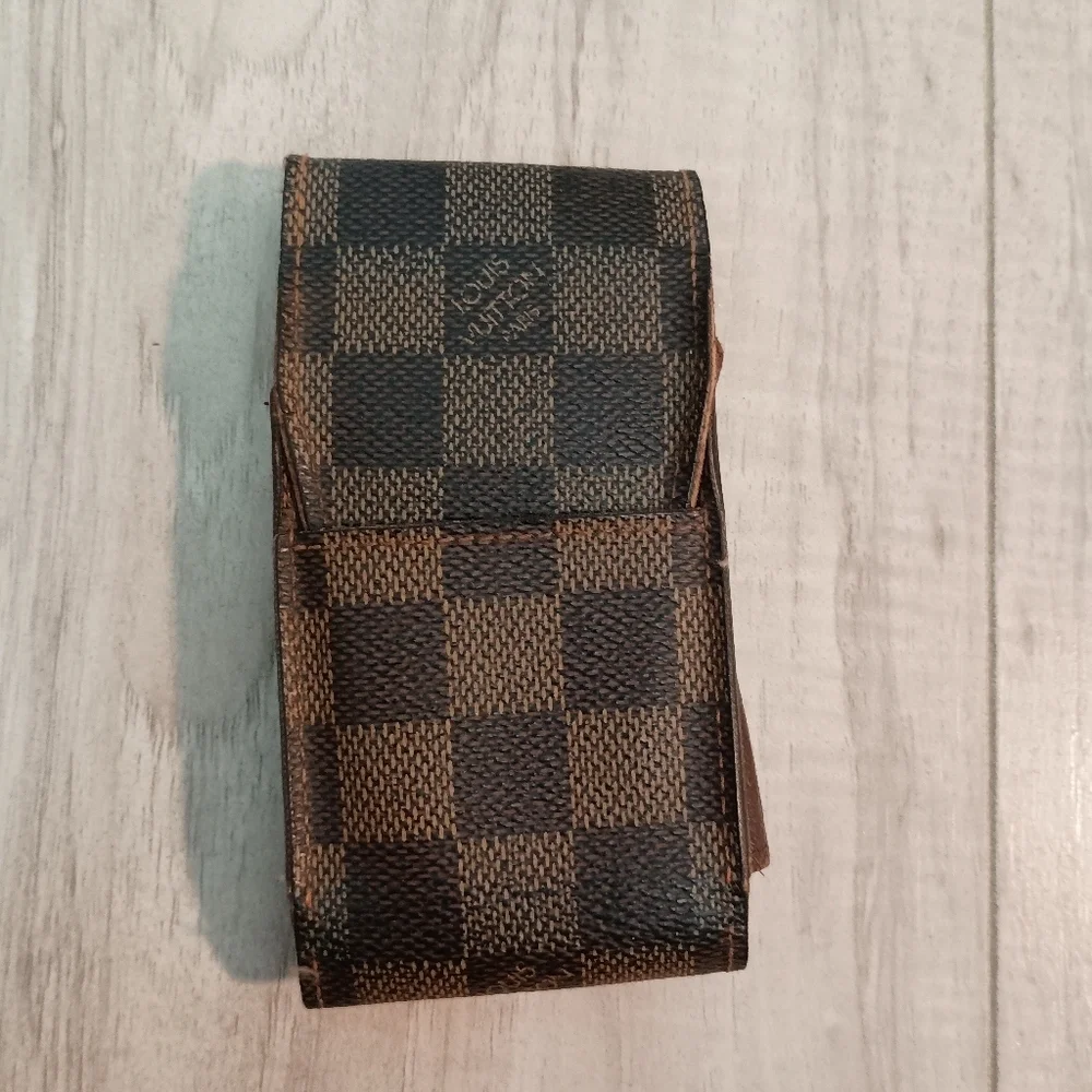 LOUIS VUITTON Wallet Cigarette Damier Ebene Men's